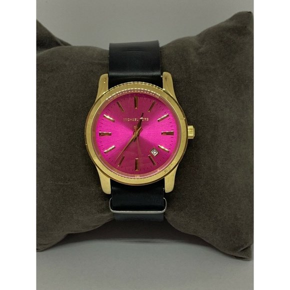 Michael Kors MK5801 Women Black Leather Analog Pin main image 11